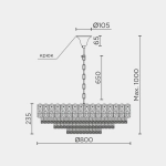 Подвесная люстра Modelux ML.7092.800 CR