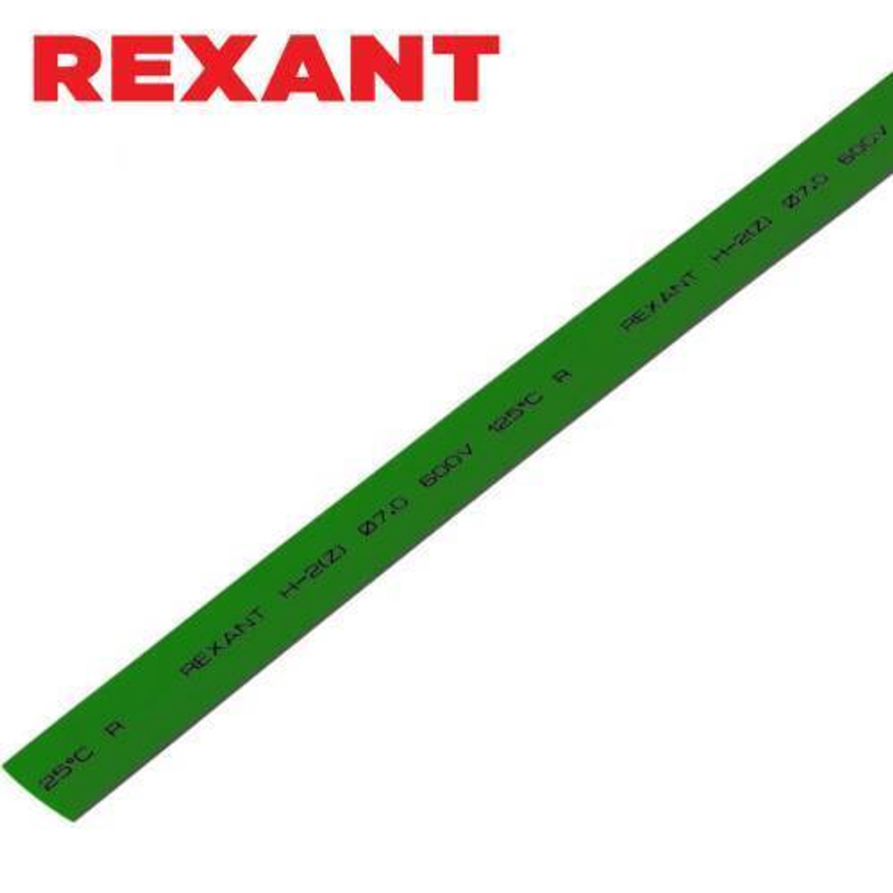 8,0/4,0 мм 1м термоусаживаемая трубка зеленая Rexant/20-8003