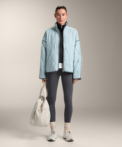 Oysho Водоотталкивающая стеганая куртка FELLEX® с AEROGEL, пыльно-синий