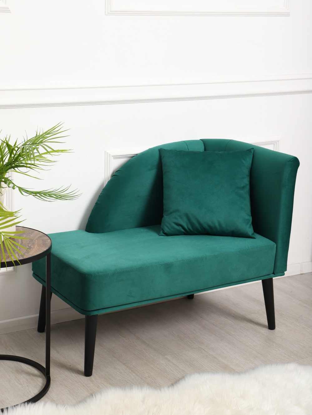 Кушетка Berger зеленый/венге