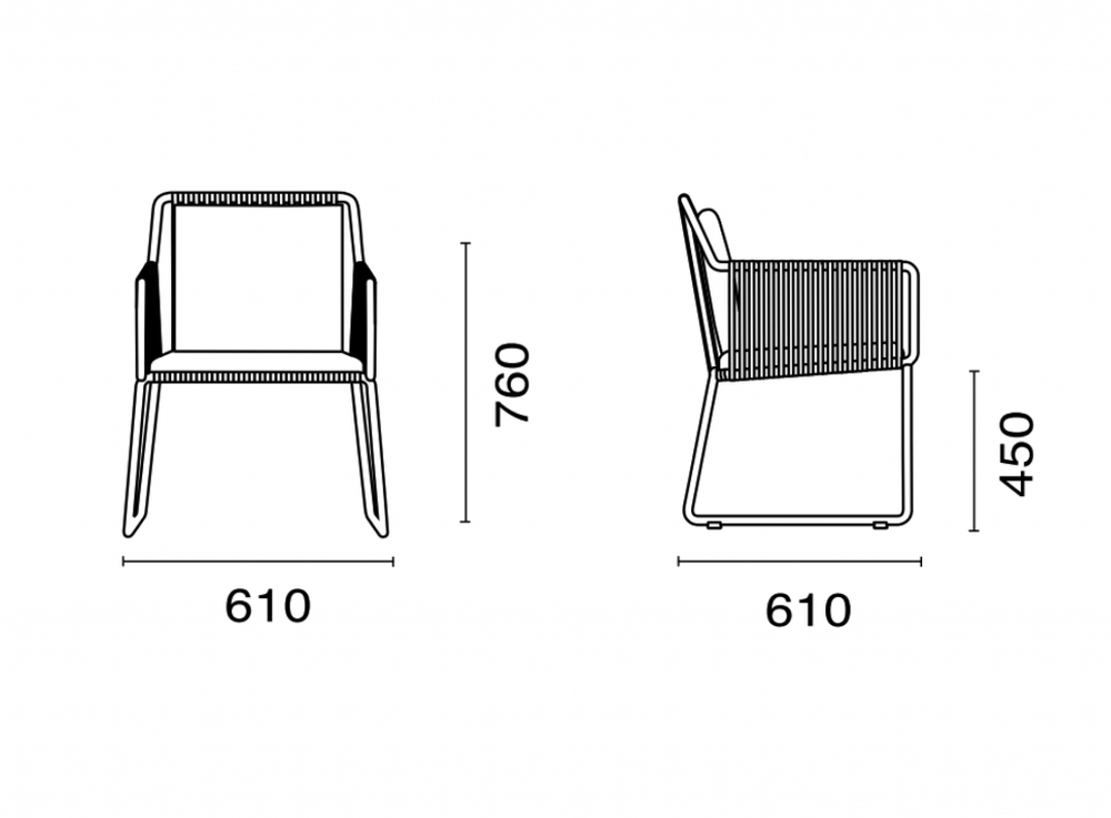 Кресло плетеное с подушками Papatya Riva-K, антрацит, тортора