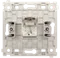 Donel R98 опорная плата с адаптером Keystone White (одиночная) для телефонной/компьютерной розетки,