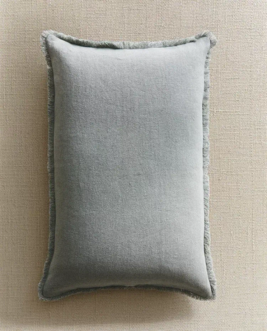 ZARA HOME НАВОЛОЧКА ДЛЯ ДЕКОРАТИВНОЙ ПОДУШКИ С БАХРОМОЙ, СИНИЙ