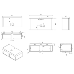 Консоль под раковину Aquanet Stone K52 100, матовая