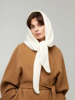 Оренбургский платок-косынка К820-02 экрю