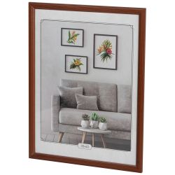 Фоторамка Image Art С22 МДФ универсальная 30х40 цвет красное дерево вставка прозрачный пластик | Image Art