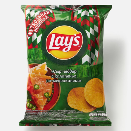 Чипсы картофельные LAY'S Сыр Чеддер с халапеньо 105 гр