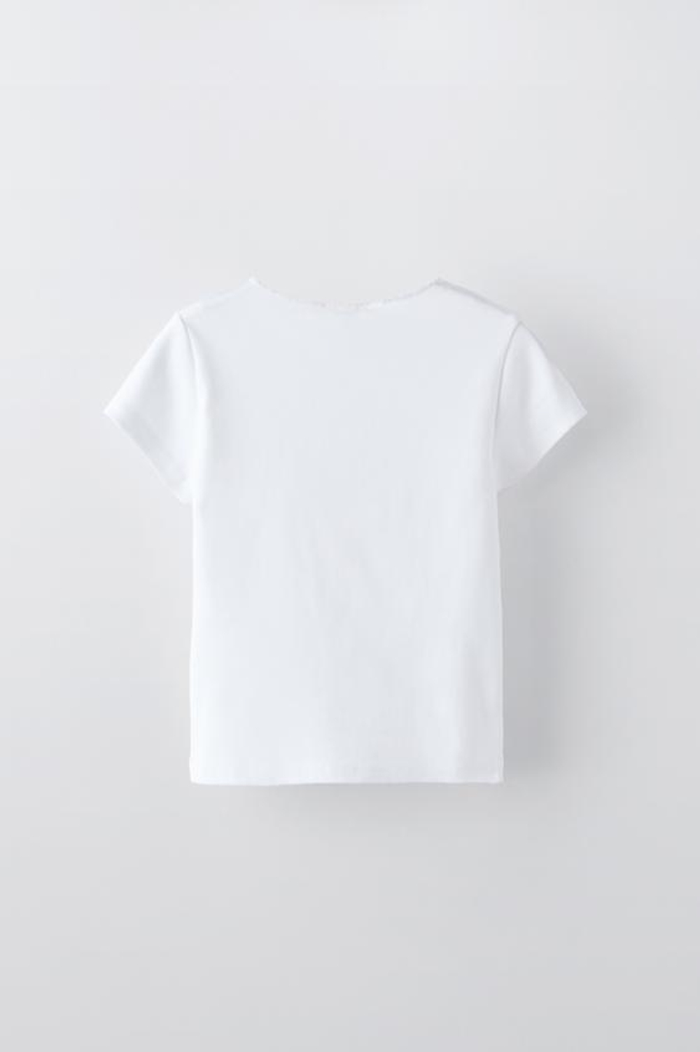 ZARA ФУТБОЛКА СО СТРАЗАМИ, БЕЛЫЙ