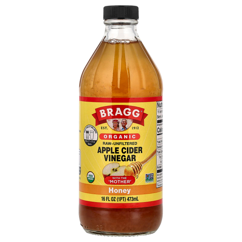 Bragg, органический яблочный уксус с медом, 473 мл (16 жидк. унций)