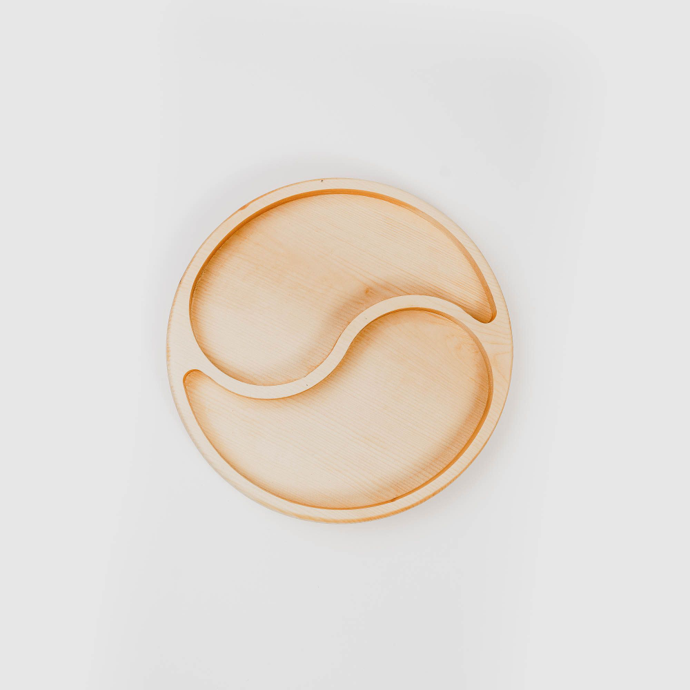 Деревянная менажница "Инь-Янь" из кедра