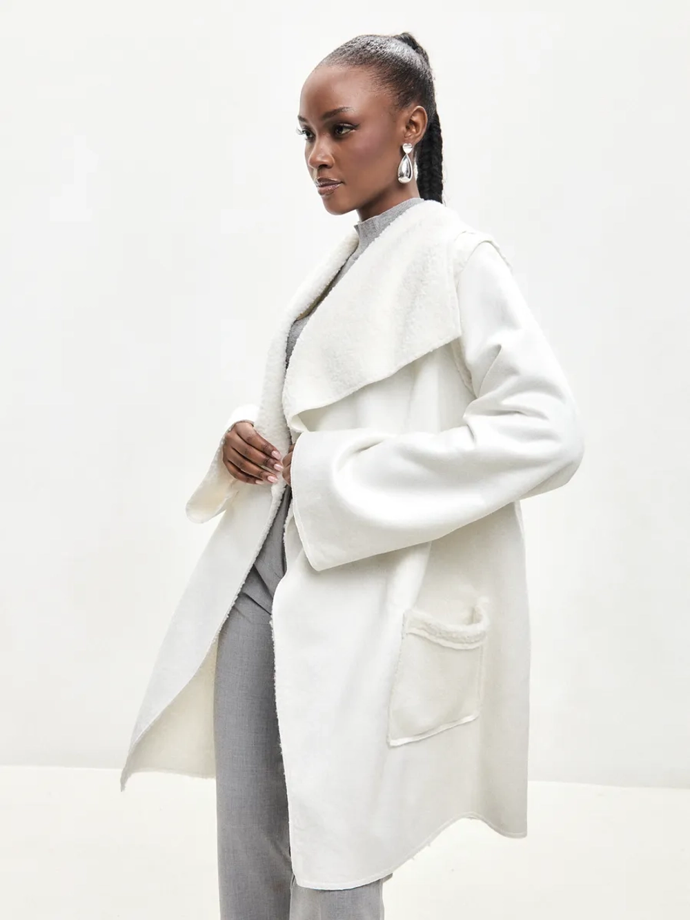 Пальто жакет демисезонное барашек