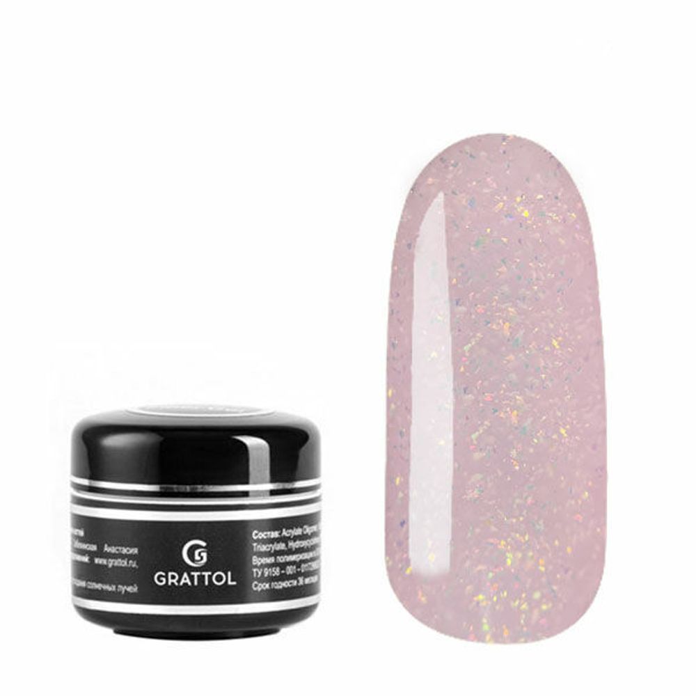 Grattol Gel Camouflage Farfor 06 - Гель камуфлирующий с шиммером, 15мл