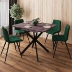 Стол Твист раздвижной (100+30) камень темный / опоры черные