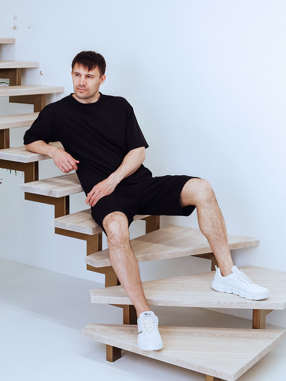 С-510/ Костюм мужской (шорты-бермуды и футболка) из футера