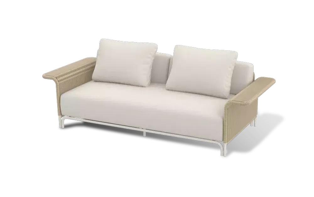 "Мальдивы" лаунж-зона из искусственного ротанга, цвет соломенный