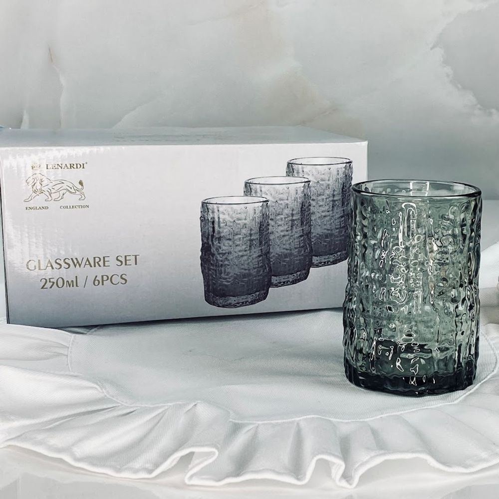 Lenardi 200-004 Набор из 6 стаканов 250мл. в под.уп.(х8)Стекло