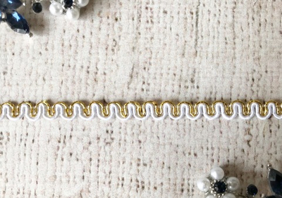 Тесьма текстиль с люрексом, ш. 0,8 см.