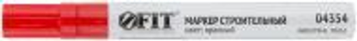 04354 Маркер-краска строительный 2мм, алюминиевый корпус, красный FIT---
