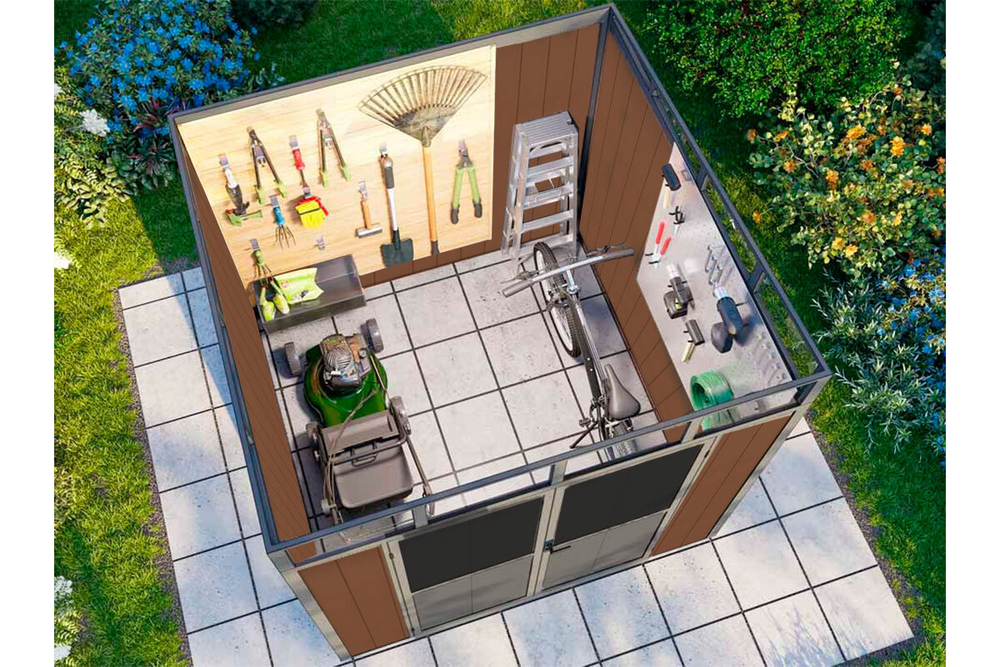 Садовый хозблок из ДПК Black Fox Defender 7x7