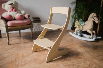 Расти стульчик «Павлин» для ребенка - Бежевый, Деревянный 49x47x85