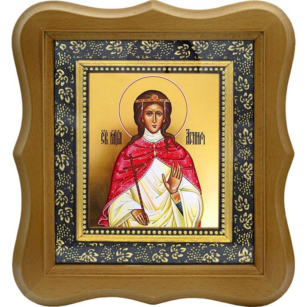 Агния (Анна) Римская, дева, мученица. Икона на холсте.