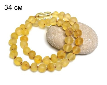 Детские бусы из янтаря мятый шар крупный