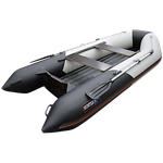 Лодка ПВХ Hunterboat Хантер Классика НД 345ЛКА Светло-Серый / Чёрный