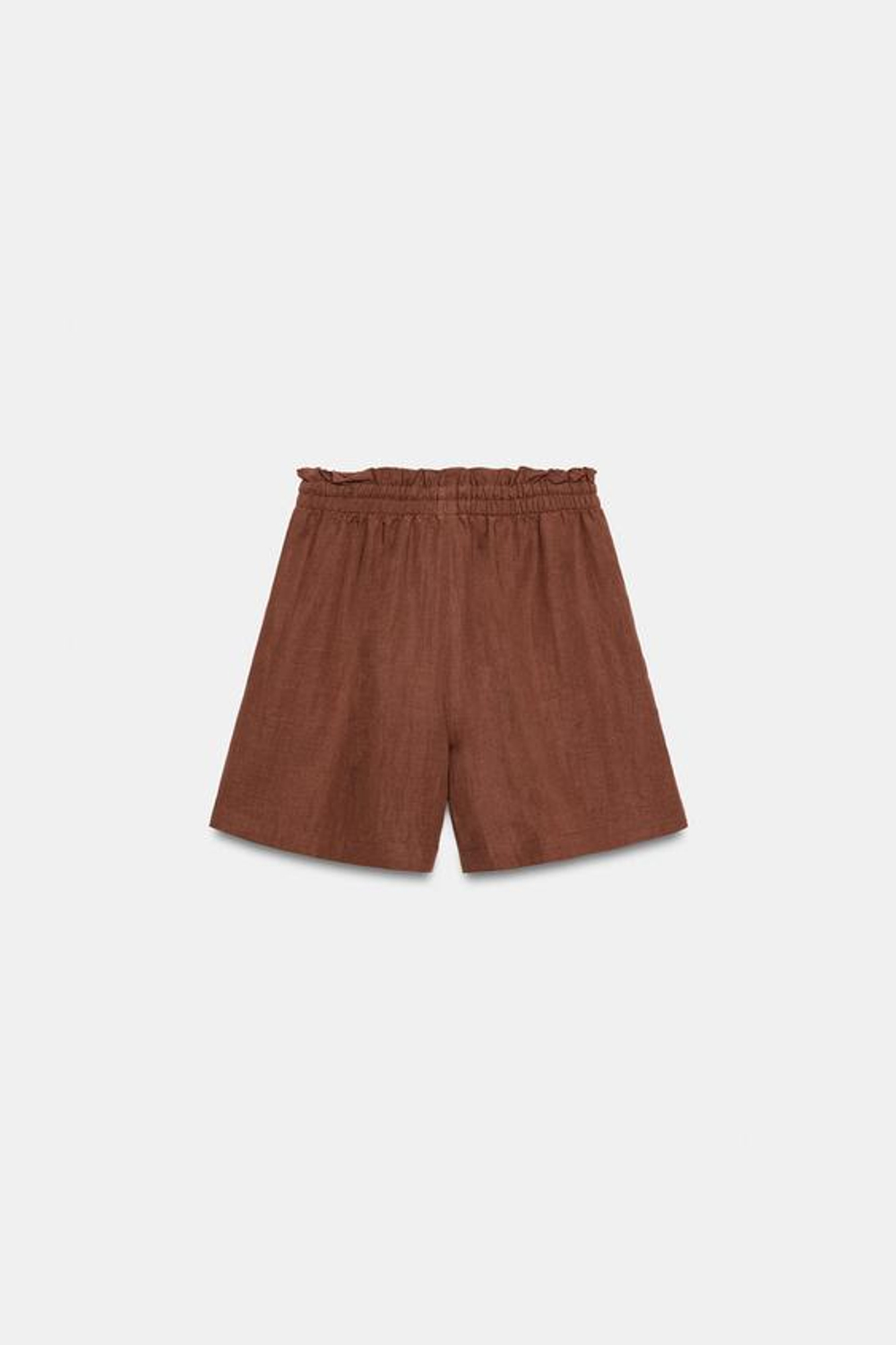 ZARA ШОРТЫ С ЭЛАСТИЧНЫМ ПОЯСОМ, ТЕМНЫЙ ЧЕРЕПИЧНЫЙ