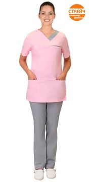 Костюм женский "Сириус-Кэтрин" (розовый/серый)