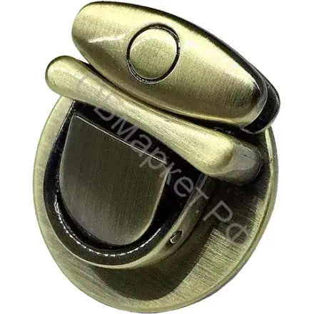 Замок для сумок 2-4 (30*33), античная бронза