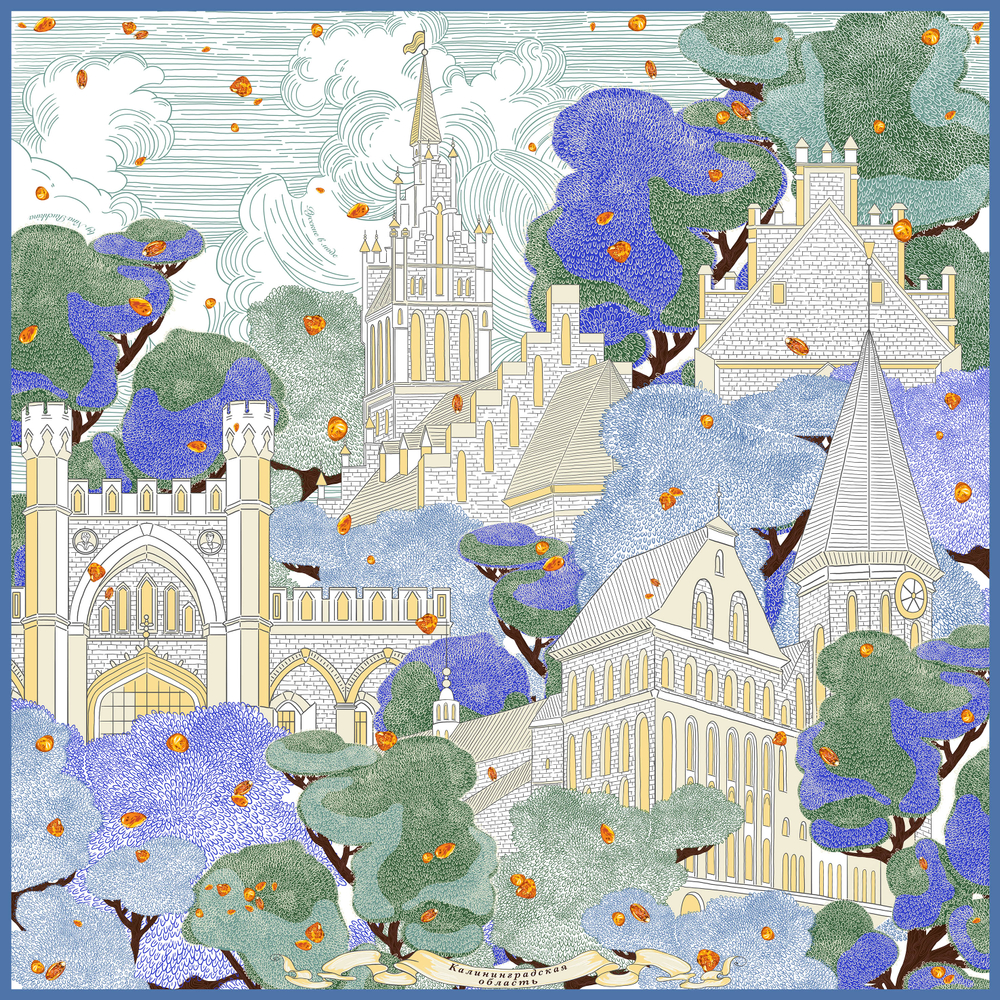 Платок «Янтарный берег»