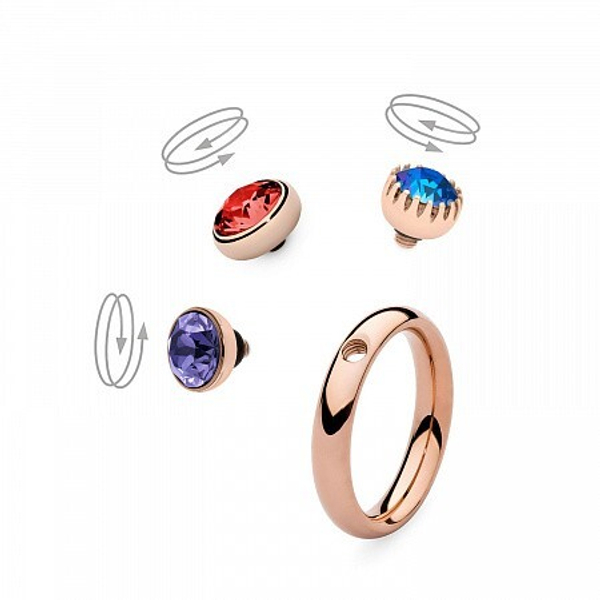 Кольцо - База Qudo  Basic Small Gold 18.5 мм 627056 RG размер 18,5