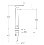 Смеситель для раковины чаши ALEXIA 360203
