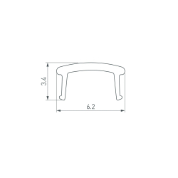 Экран PLINTUS-H40-2000 Opal (Arlight, Пластик) 052406