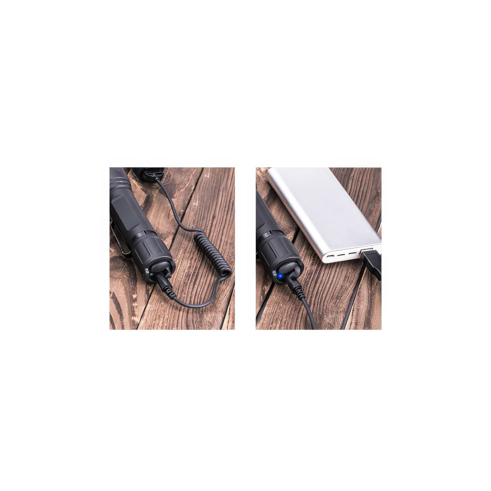 Фонарь Nextorch TA41 Hunting Set комплект — зарядка без разборки фонаря благодаря фирменному разъёму в задней части