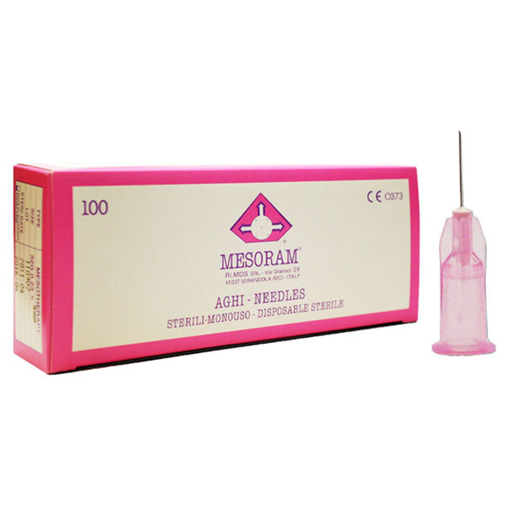 Иглы для мезотерапии Mesoram 32G 0,23X12, упак.100шт Италия