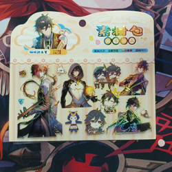 Прозрачные стикеры "Genshin Impact / Геншин - Чжун Ли"