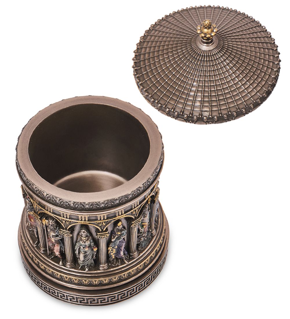 Veronese WS-1484 Шкатулка «Греческий пантеон» ротунда вращ.