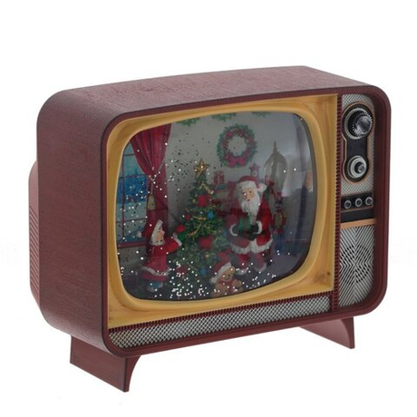 Изделие декоративное "Телевизор" (подсвет,вьюга,музыка, LR14х3 н/п +USB 100 см), L2, L21 W12 H17 см