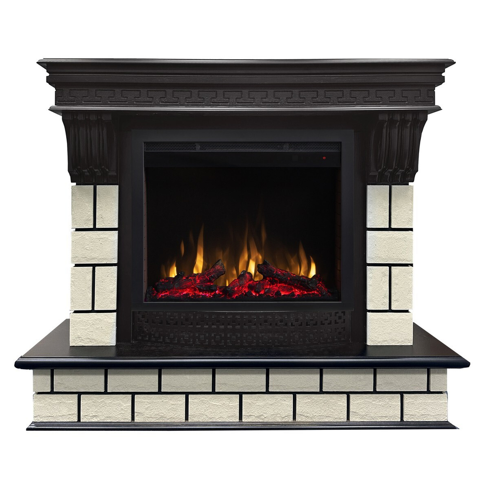 Электрокамин RealFlame Castle 25,5 DN орех с очагом Saphir 25,5