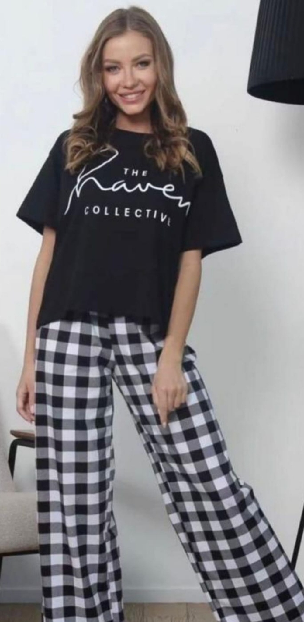 Пижама жен. б/в штаны+футболка 10059