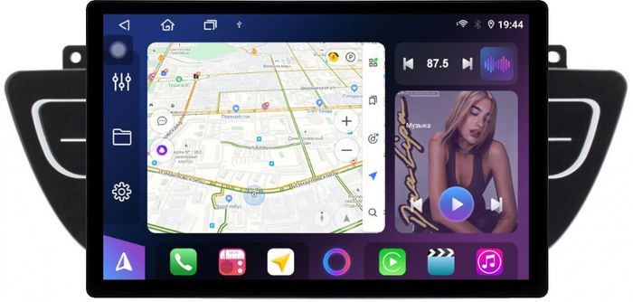 Магнитола для Geely Atlas 2018-2021 - FarCar BX877 монитор 13" 2K QLED на Android 13, Быстрая, CarPlay, 4G SIM-слот