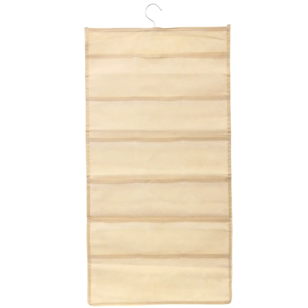 Органайзер двухсторонний подвесной для хранения вещей с крючком «ИДЕЯДОМА», цвет бежевый, 24 кармашка, 75*39см