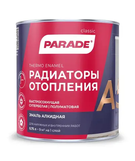 PARADE А5 эмаль для радиаторов алкидная 0,75л полуматовая (LAKRA)