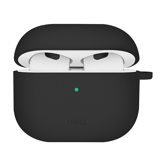Чехол Uniq NEXO Liquid silicone +carabin +Sports ear hooks для Airpods 4 Black (AIRPODS(2024)-NEXOBLK)