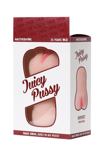 Мастурбатор реалистичный Juicy Pussy by TOYFA Expert 35 лет, TPR, телесный, 13,5 см