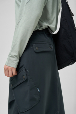 Юбка Nothomme Blue Raised-Knit Slant-Pocket Work Skirt "Navy Blue"