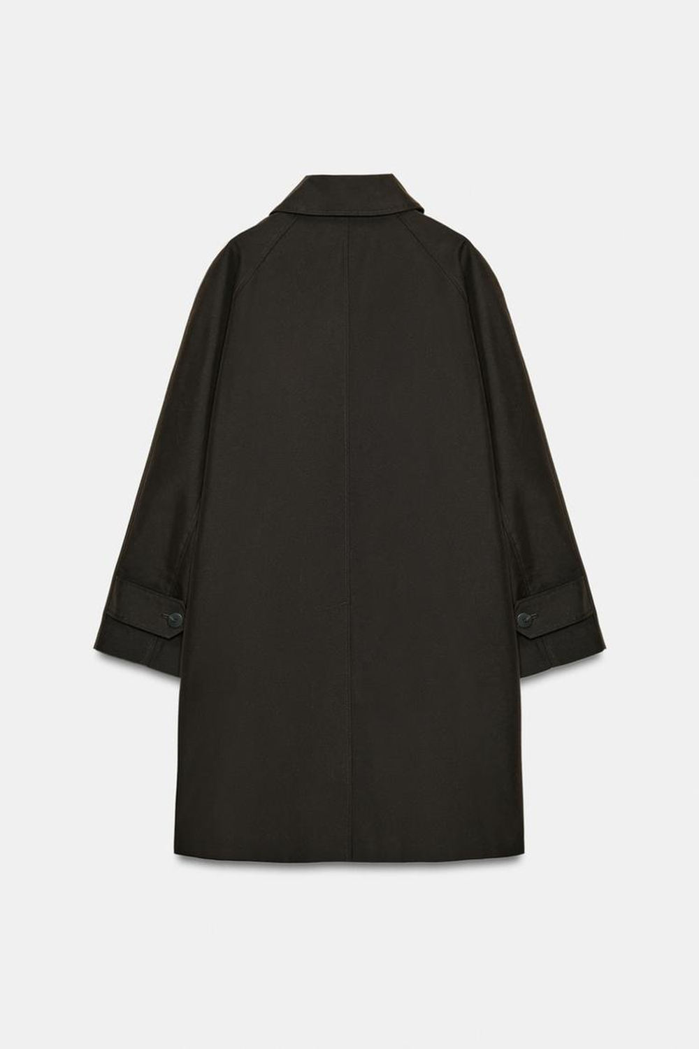 ZARA ТРЕНЧ ОВЕРСАЙЗ ИЗ КОЛЛЕКЦИИ ZW, ТЕМНО-КОРИЧНЕВЫЙ