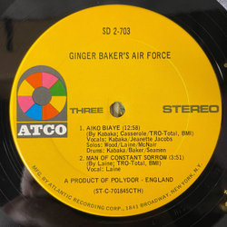 Винтажная виниловая пластинка LP Ginger Baker's Air Force (США 1970)