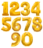 Цифры (102см) золото